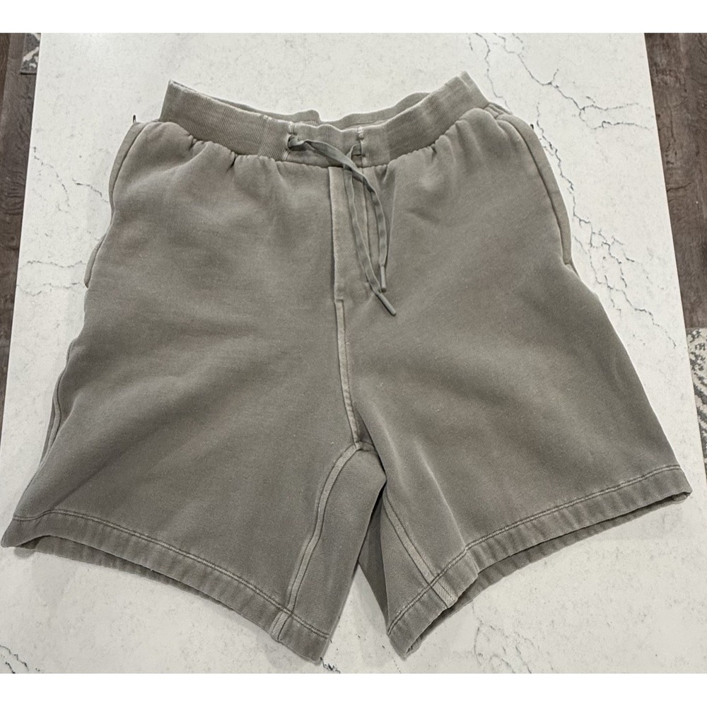 Lululemon Men's Cotton Shorts Drawstring Gray Size Small
